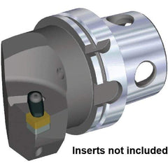 Kennametal - Left Hand Cut, Size KM4X100, CN.. Insert Compatiblity, Internal or External Modular Turning & Profiling Cutting Unit Head - 63mm Ctr to Cutting Edge, 100mm Head Length, Through Coolant - Makers Industrial Supply