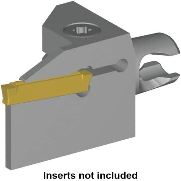 Kennametal - A4S Insert, 30mm Head Length, 2mm Min Groove Width, Modular Grooving Cutting Unit Head - Right Hand Cut, System Size KM16, Series Micro A4 - Makers Industrial Supply