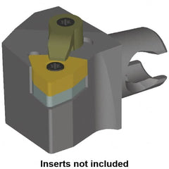 Kennametal - Right Hand Cut, Size KM20, WN.. Insert Compatiblity, Modular Turning & Profiling Cutting Unit Head - 12.5mm Ctr to Cutting Edge, 25mm Head Length, Series KM Mini - Makers Industrial Supply