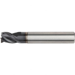 Kennametal - 0.5394" Mill Diam, 0.5512" LOC, 3 Flute Solid Carbide Keyway End Mill - Spiral Flute, AlTiN Finish, 14mm Shank Diam, 75mm OAL, 38° Helix, Centercutting - Makers Industrial Supply