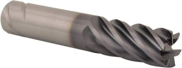 Kennametal - 3/4", 6 Flute, Single End, Solid Carbide, 0.06" Corner Radius End Mill - 4" OAL, 38° Helix, Right Hand Flute, 1-5/8" LOC, Right Hand Cut - Makers Industrial Supply