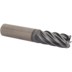 Kennametal - 5/8", 6 Flute, Single End, Solid Carbide, 0.06" Corner Radius End Mill - 3-1/2" OAL, 38° Helix, Right Hand Flute, 1-5/8" LOC, Right Hand Cut - Makers Industrial Supply