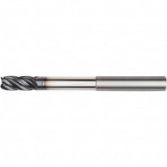 Kennametal - 12mm, 4 Flute, Single End, Solid Carbide, Corner Chamfer End Mill - 125mm OAL, 38° Helix, Right Hand Flute, 24mm LOC, Right Hand Cut, 73mm Extended Reach - Makers Industrial Supply