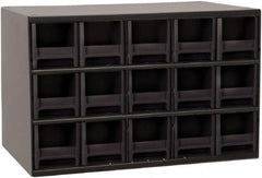 Akro-Mils - 15 Drawer, Small Parts Cabinet - 11" Deep x 17" Wide x 11" High - Makers Industrial Supply