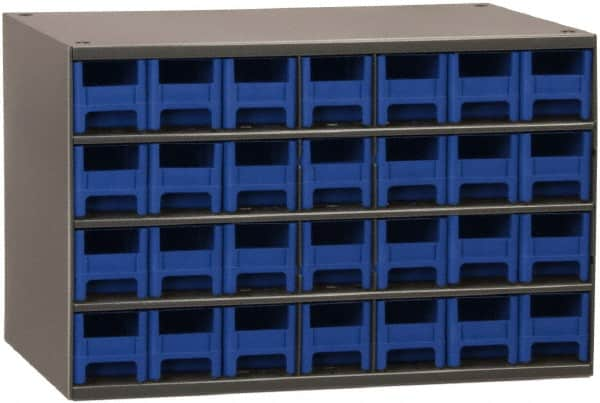 Akro-Mils - 28 Drawer, Small Parts Cabinet - 11" Deep x 17" Wide x 11" High - Makers Industrial Supply