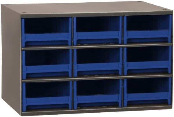 Akro-Mils - 9 Drawer, Small Parts Cabinet - 11" Deep x 17" Wide x 11" High - Makers Industrial Supply