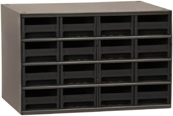 Akro-Mils - 16 Drawer, Small Parts Cabinet - 11" Deep x 17" Wide x 11" High - Makers Industrial Supply