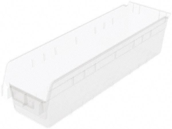 Akro-Mils - 23-5/8" Deep, Clear Polymer Hopper Shelf Bin - 6" High x 6-5/8" Wide x 23-5/8" Long - Makers Industrial Supply