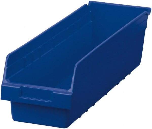 Akro-Mils - 23-5/8" Deep, Blue Polymer Hopper Shelf Bin - 6" High x 6-5/8" Wide x 23-5/8" Long - Makers Industrial Supply