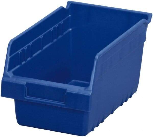 Akro-Mils - 11-5/8" Deep, Blue Polymer Hopper Shelf Bin - 6" High x 6-5/8" Wide x 11-5/8" Long - Makers Industrial Supply