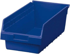 Akro-Mils - 17-7/8" Deep, Blue Polymer Hopper Shelf Bin - 6" High x 8-3/8" Wide x 17-7/8" Long - Makers Industrial Supply