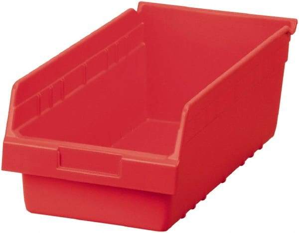 Akro-Mils - 17-7/8" Deep, Red Polymer Hopper Shelf Bin - 6" High x 8-3/8" Wide x 17-7/8" Long - Makers Industrial Supply