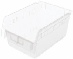 Akro-Mils - 11-5/8" Deep, Clear Polymer Hopper Shelf Bin - 6" High x 8-3/8" Wide x 11-5/8" Long - Makers Industrial Supply