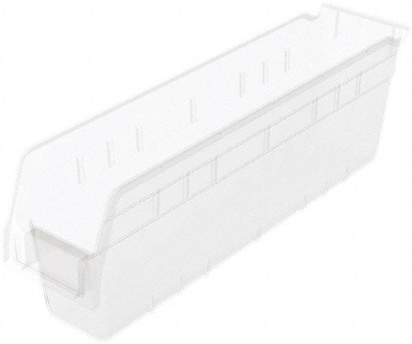 Akro-Mils - 17-7/8" Deep, Clear Polymer Hopper Shelf Bin - 6" High x 4-1/8" Wide x 17-7/8" Long - Makers Industrial Supply