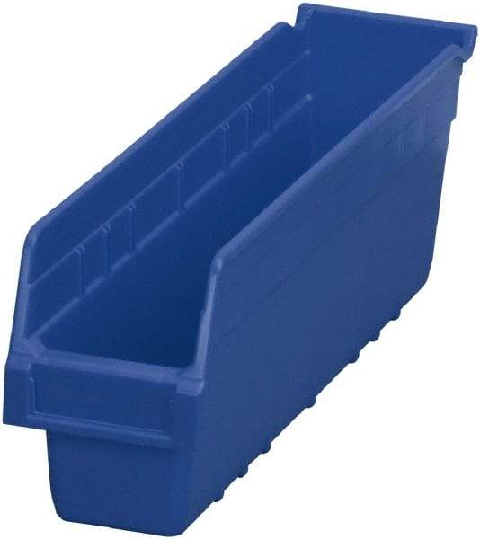 Akro-Mils - 17-7/8" Deep, Blue Polymer Hopper Shelf Bin - 6" High x 4-1/8" Wide x 17-7/8" Long - Makers Industrial Supply