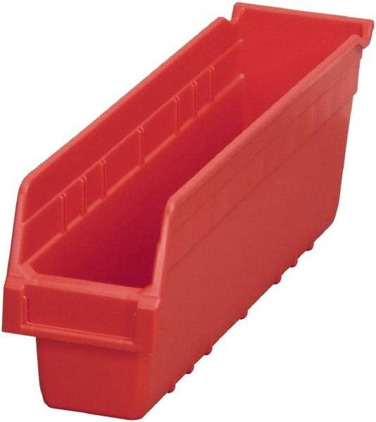 Akro-Mils - 17-7/8" Deep, Red Polymer Hopper Shelf Bin - 6" High x 4-1/8" Wide x 17-7/8" Long - Makers Industrial Supply