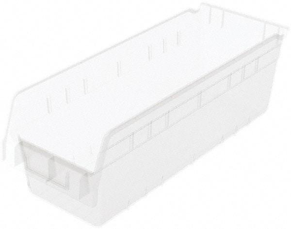 Akro-Mils - 17-7/8" Deep, Clear Polymer Hopper Shelf Bin - 6" High x 6-5/8" Wide x 17-7/8" Long - Makers Industrial Supply