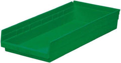 Akro-Mils - 513 Lb. Load Capacity, 23-5/8" Deep, Green Hopper Shelf Bin - 4" High x 11-1/8" Wide x 23-5/8" Long - Makers Industrial Supply