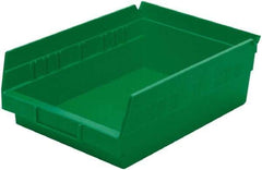 Akro-Mils - 138 Lb. Load Capacity, 11-5/8" Deep, Green Hopper Shelf Bin - 4" High x 8-3/8" Wide x 11-5/8" Long - Makers Industrial Supply