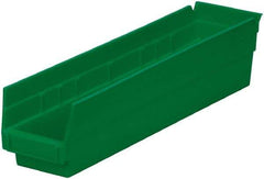 Akro-Mils - 123 Lb. Load Capacity, 17-7/8" Deep, Green Hopper Shelf Bin - 4" High x 4-1/8" Wide x 17-7/8" Long - Makers Industrial Supply