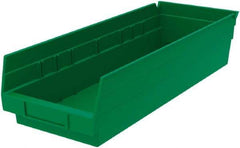 Akro-Mils - 176 Lb. Load Capacity, 17-7/8" Deep, Green Hopper Shelf Bin - 4" High x 6-5/8" Wide x 17-7/8" Long - Makers Industrial Supply