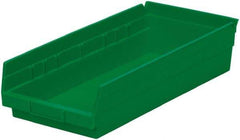 Akro-Mils - 214 Lb. Load Capacity, 17-7/8" Deep, Green Hopper Shelf Bin - 4" High x 8-3/8" Wide x 17-7/8" Long - Makers Industrial Supply