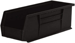 Akro-Mils - 50 Lb. Load Capacity, 14-3/4" Deep, Black Polymer Hopper Stacking Bin - 5" High x 5-1/2" Wide x 14-3/4" Long - Makers Industrial Supply