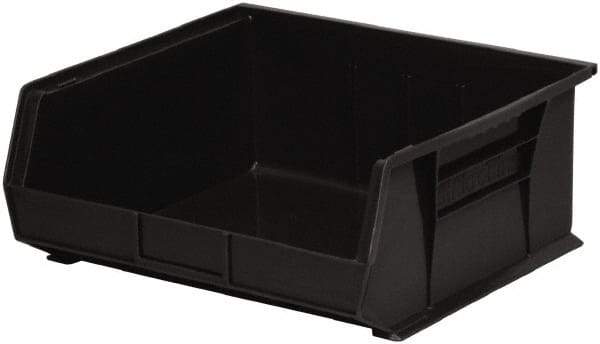 Akro-Mils - 75 Lb. Load Capacity, 14-3/4" Deep, Black Polymer Hopper Stacking Bin - 7" High x 16-1/2" Wide x 14-3/4" Long - Makers Industrial Supply