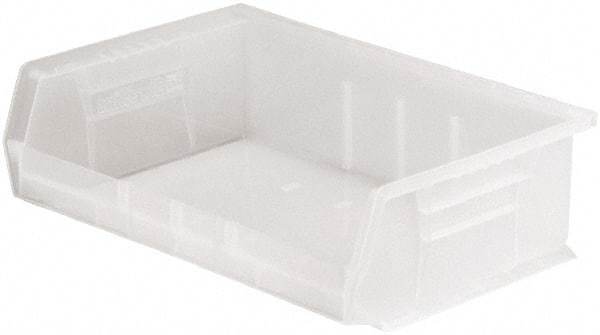 Akro-Mils - 60 Lb. Load Capacity, 10-7/8" Deep, Clear Polymer Hopper Stacking Bin - 5" High x 16-1/2" Wide x 10-7/8" Long - Makers Industrial Supply