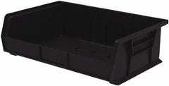 Akro-Mils - 60 Lb. Load Capacity, 10-7/8" Deep, Black Polymer Hopper Stacking Bin - 5" High x 16-1/2" Wide x 10-7/8" Long - Makers Industrial Supply