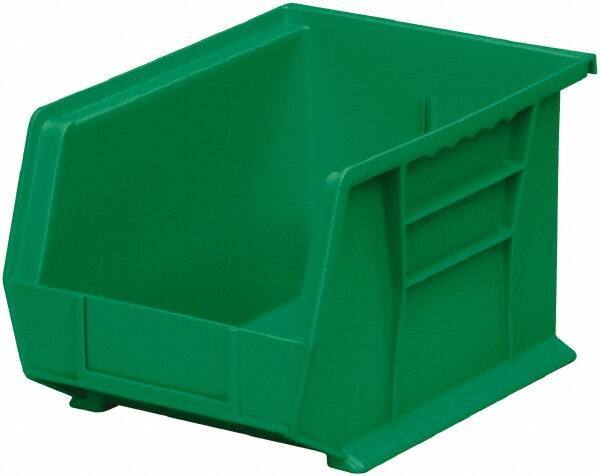 Akro-Mils - 50 Lb. Load Capacity, 10-3/4" Deep, Green Polymer Hopper Stacking Bin - 7" High x 8-1/4" Wide x 10-3/4" Long - Makers Industrial Supply