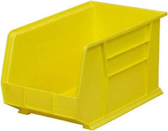 Akro-Mils - 60 Lb. Load Capacity, 18" Deep, Yellow Polymer Hopper Stacking Bin - 10" High x 11" Wide x 18" Long - Makers Industrial Supply