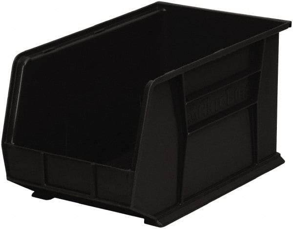 Akro-Mils - 60 Lb. Load Capacity, 18" Deep, Black Polymer Hopper Stacking Bin - 10" High x 11" Wide x 18" Long - Makers Industrial Supply