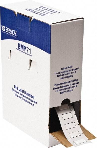 Brady - 1-1/6" Wide x 444" Long, White Heat Shrinkable Polyolefin Heat Shrink Tubing - For BMP61 Labeling System, BMP71 Label Printer, TLS 2200 Thermal Labeling System, TLS-pc Link Thermal Labeling System - Makers Industrial Supply