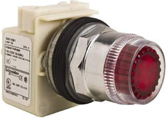 Schneider Electric - 30mm Mount Hole, Extended Straight, Pushbutton Switch Only - Round, Red Pushbutton, Momentary (MO), Weatherproof, Dust and Oil Resistant - Makers Industrial Supply