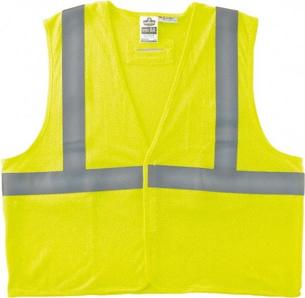 Ergodyne - Size 2X/3XL Flame Resistant/Retardant Lime Mesh General Purpose Vest - 52 to 58" Chest, ANSI/ISEA 107, Hook & Loop Closure, 2 Pockets, Polyester - Makers Industrial Supply