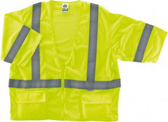 Ergodyne - Size 2X/3XL High Visibility Lime Mesh General Purpose Vest - 52 to 58" Chest, ANSI/ISEA 107, Zipper Closure, 3 Pockets, Polyester - Makers Industrial Supply