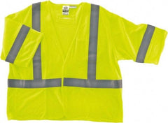 Ergodyne - Size L/XL Flame Resistant/Retardant Lime Mesh General Purpose Vest - 44 to 52" Chest, ANSI/ISEA 107, Hook & Loop Closure, 2 Pockets, Polyester - Makers Industrial Supply