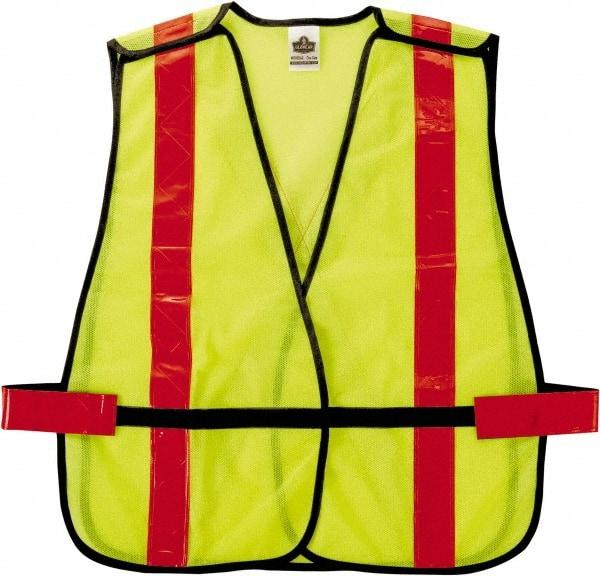 Ergodyne - One Size Fits Most High Visibility Lime Mesh General Purpose Vest - Hook & Loop Closure, Polyester - Makers Industrial Supply