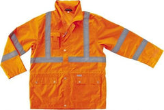 Ergodyne - Size 5XL Cold Weather & High Visibility Jacket - Orange, Polyester, Zipper, Snaps Closure - Makers Industrial Supply