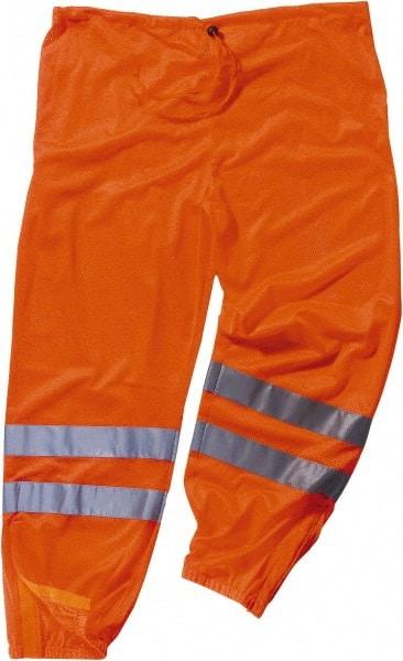 Ergodyne - Size 2X/3XL Polyester High-Visibility Pants - Drawstring Closure, No Pockets, 48" Waist, 35.5" Inseam, Orange - Makers Industrial Supply