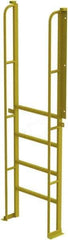 TRI-ARC - 92" 5 Step Configurable Crossover Ladder - 90° Incline, 1,000 Lb Capacity, 50" Platform Height, 30" Base Width x 15" Base Depth, Perforated Tread - Makers Industrial Supply