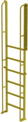 TRI-ARC - 112" 7 Step Configurable Crossover Ladder - 90° Incline, 1,000 Lb Capacity, 70" Platform Height, 30" Base Width x 15" Base Depth, Perforated Tread - Makers Industrial Supply