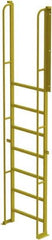 TRI-ARC - 122" 8 Step Configurable Crossover Ladder - 90° Incline, 1,000 Lb Capacity, 80" Platform Height, 30" Base Width x 15" Base Depth, Perforated Tread - Makers Industrial Supply