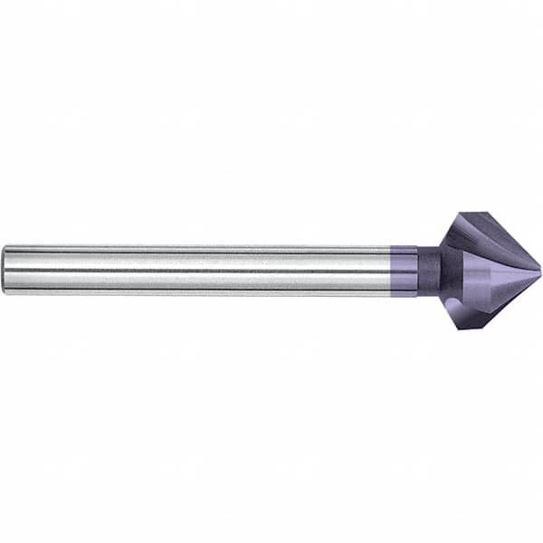 Magafor - 8.3mm Head Diam, 5/16" Shank Diam, 90° Cobalt Countersink - 3-3/8" OAL, Single End, Straight Shank, Right Hand Cut - Makers Industrial Supply