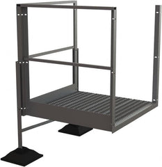 TRI-ARC - 20" 2 Step Turn Platform - Rooftop, 500 Lb Capacity, 20" Platform Height, 52-3/4" Base Width x 40" Base Depth, Serrated - Makers Industrial Supply