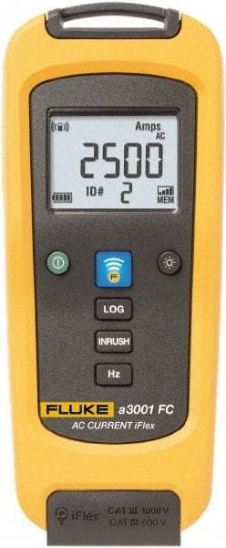 Fluke - FLK-A3001 FC, CAT IV, CAT III, Digital True RMS Wireless Clamp Meter with 10" Flex Jaws - 2500 AC Amps, Measures Current - Makers Industrial Supply