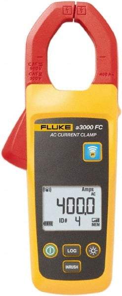 Fluke - FLK-A3000 FC, CAT III, Digital True RMS Wireless Clamp Meter with 1.3386" Clamp On Jaws - 400 AC Amps, Measures Current - Makers Industrial Supply