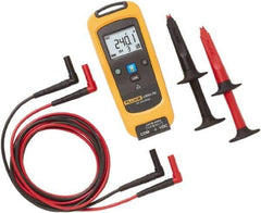 Fluke - 6 VDC to 1,000 VDC, Voltage Tester - LCD Display, +/-0.09 (up to 1,000 V), 0.15 (1,000 V)% Basic DC Accuracy, AA Power Supply - Makers Industrial Supply