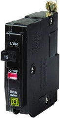 Square D - 15 Amp, 240 VAC, 1 Pole, Bolt On Miniature Circuit Breaker - 14-8 AWG - Makers Industrial Supply